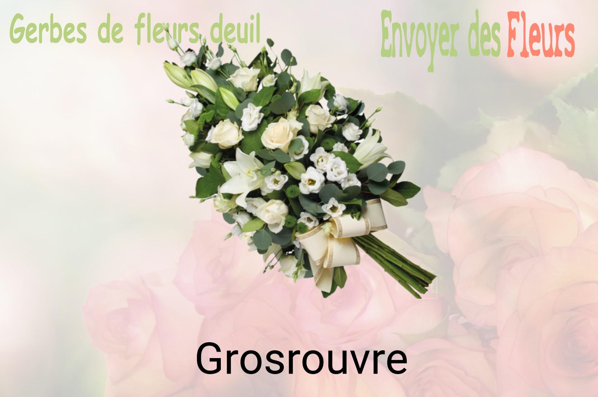 Gerbe de fleurs de deuil livrée à Grosrouvre